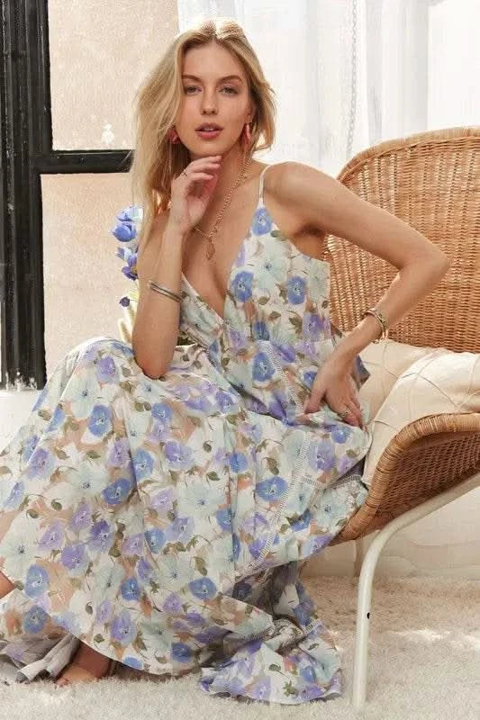 ADORA Bow Back Floral Cami Dress - M & M Global