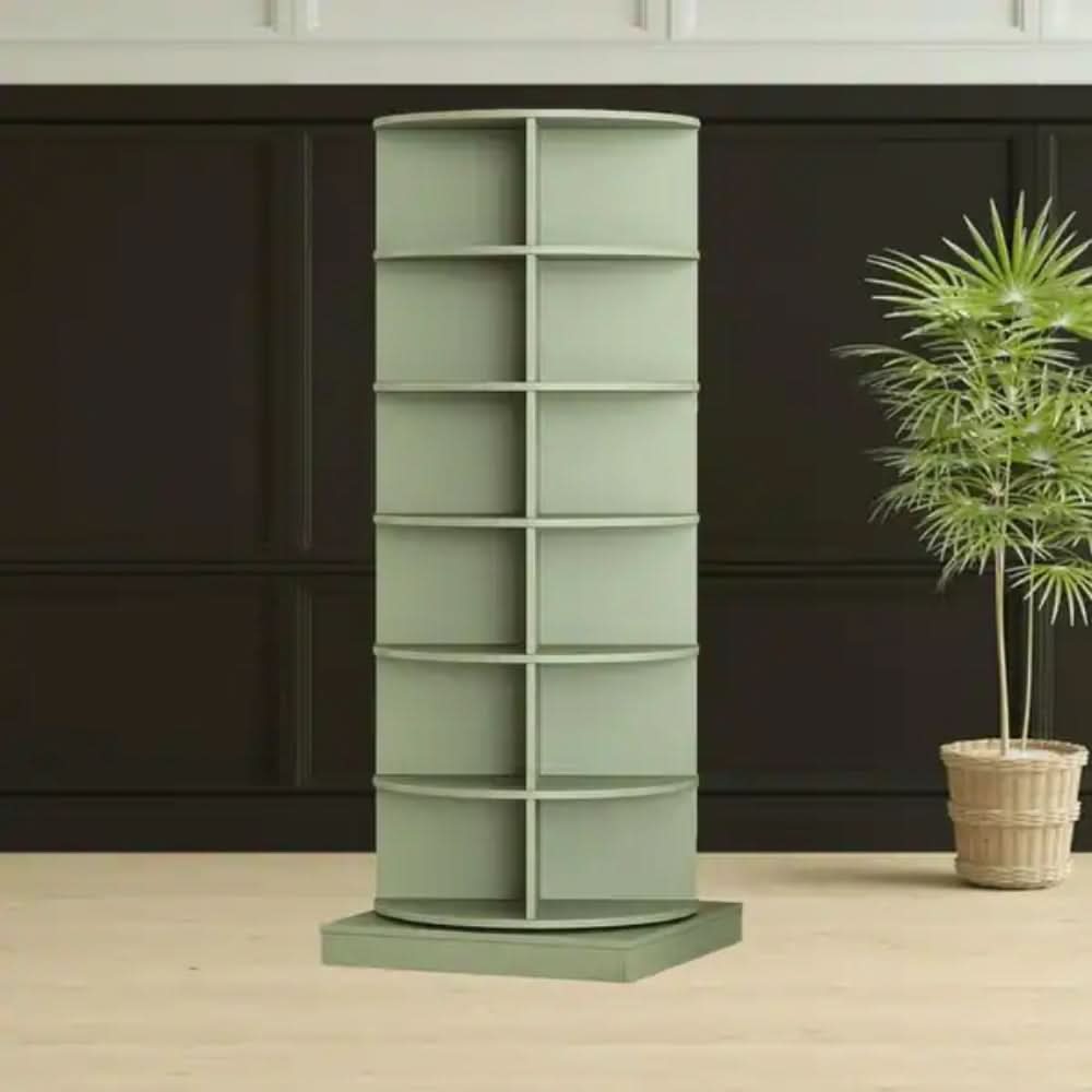 360 Degree Green Rotating Shoe Cabinet with 6 Layers