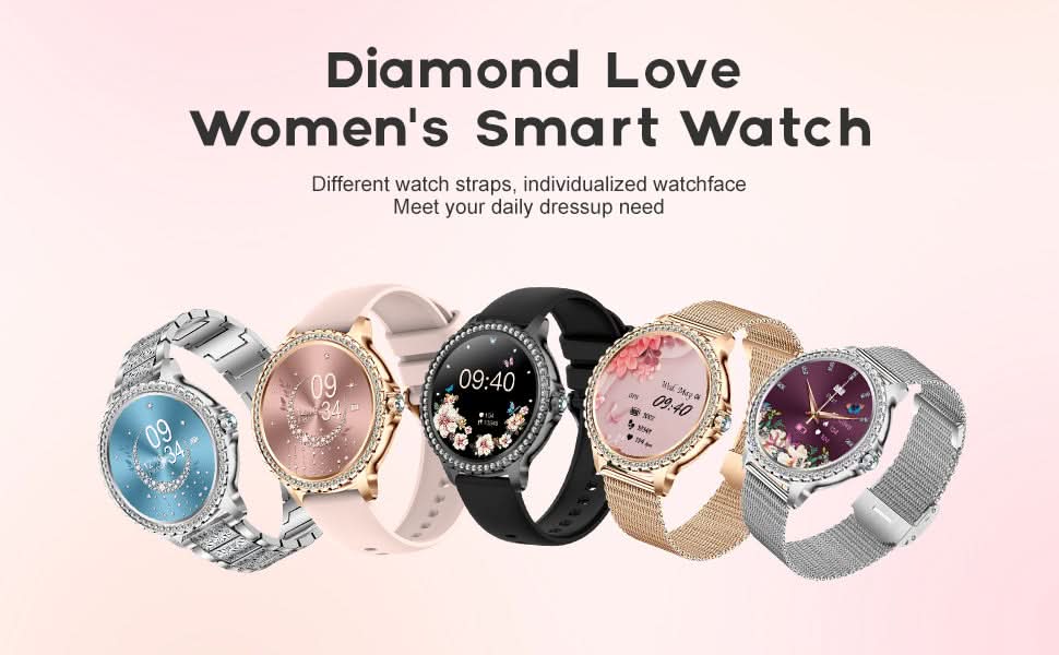 Smart Watches for Women,1.32" HD Fitness Tracker Watch with Answer/Make Call,AI Voice Control,Heart Rate/Calories/SpO2