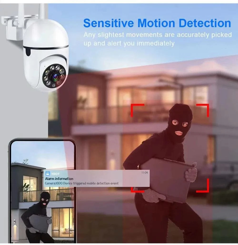 8MP Wifi IP Wireless Security Surveillance PTZ Camera 4X Zoom Cameras Tracking Two-way Audio HD Night Color Cam - M & M Global