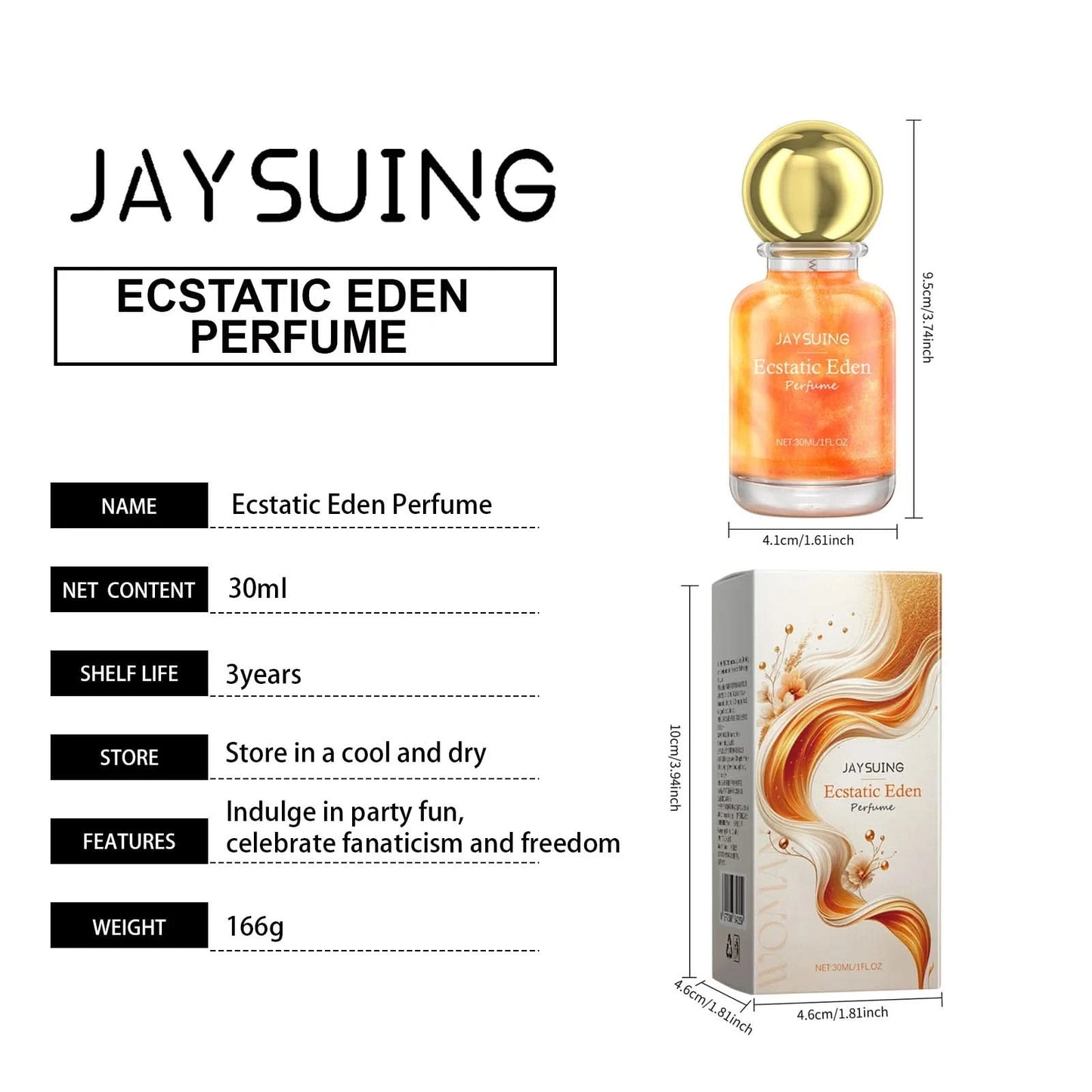 Jayswing Carnival Garden of Eden Perfume Perfume Leaves Fragrance Fresh Natural Charm Fragrance Water Date Atmosphere 30 ml - M & M Global