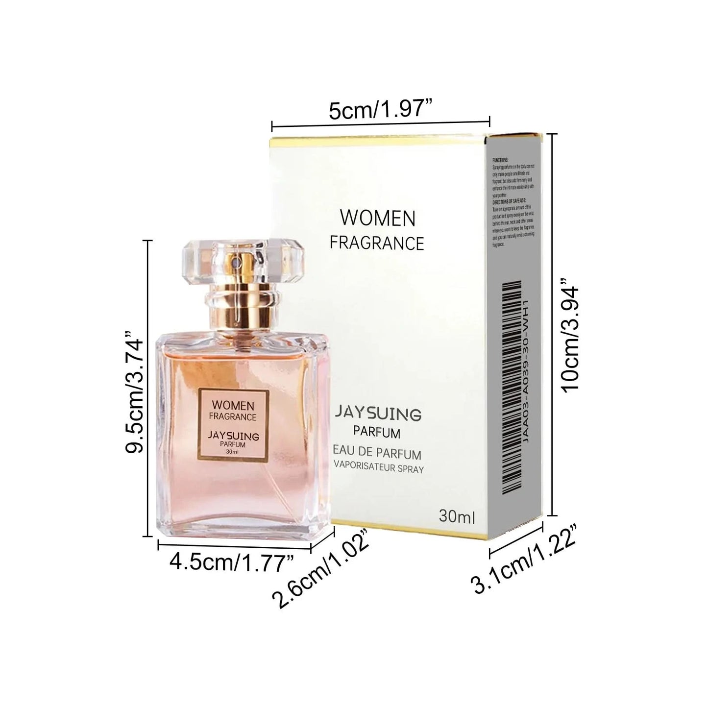 Jaysuing Girl Floral Scent Perfume Long Lasting Jasmine Fragrance Elegant Dating Sweet Charming Confident Eau De Parfum Spray - M & M Global