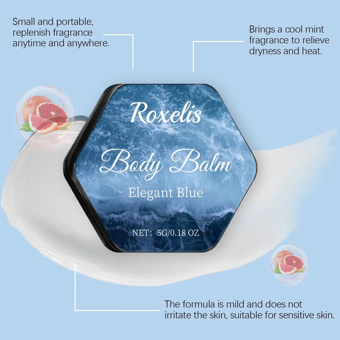 Roxelis 5g Pheromone Solid Perfume Mint Wood Cedar Lasting Aroma Deodorant Flirting Dating Charm Attractive Body Scent Perfume - M & M Global