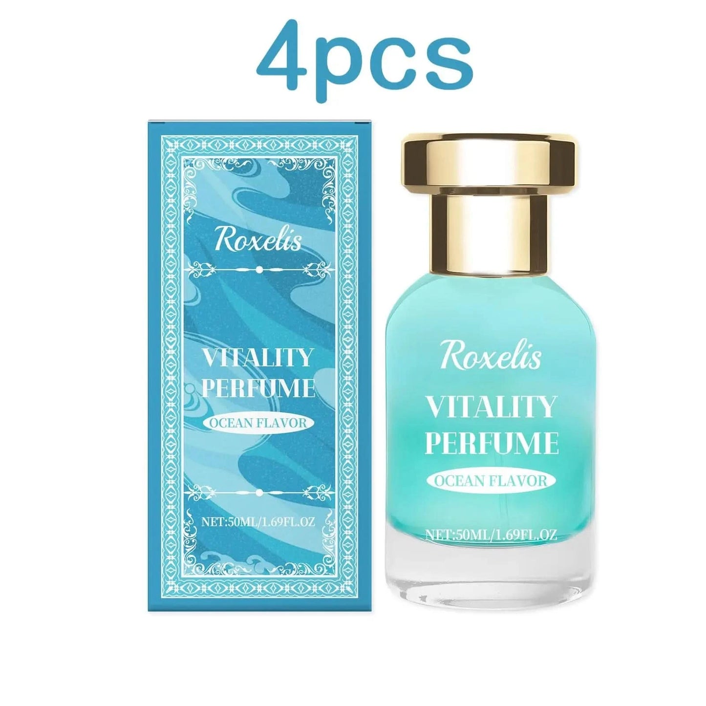Roxelis 50ml Fresh Perfume Ocean Vitality Long Lasting Scent Pheromone to Attract Romantic Dating Flirting Glamour Perfume Spray - M & M Global