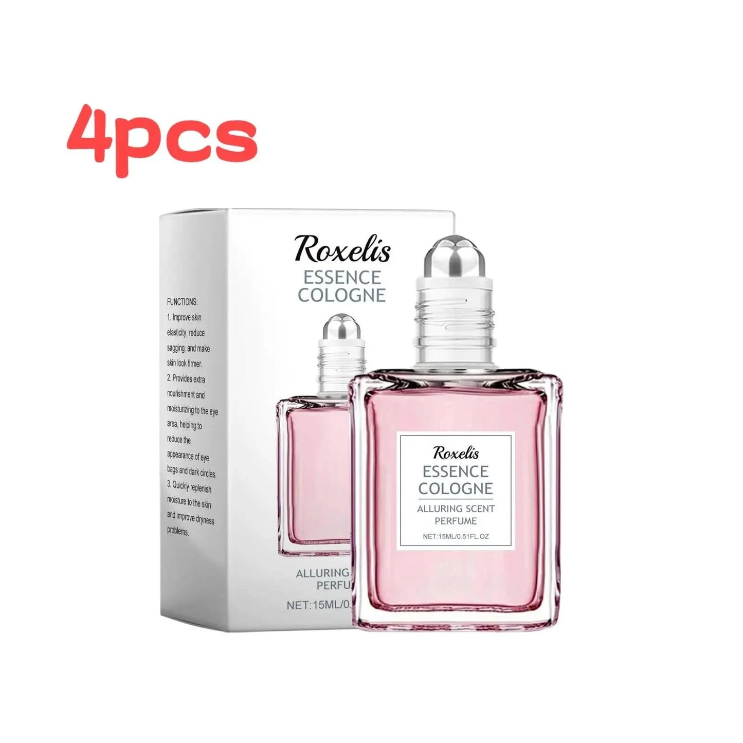 Roxelis 15ml Pink Rose Floral Scent Perfume Pheromones Roll-On Oil Deodorant Lasting Charming Romantic Attraction Perfume Roller - M & M Global