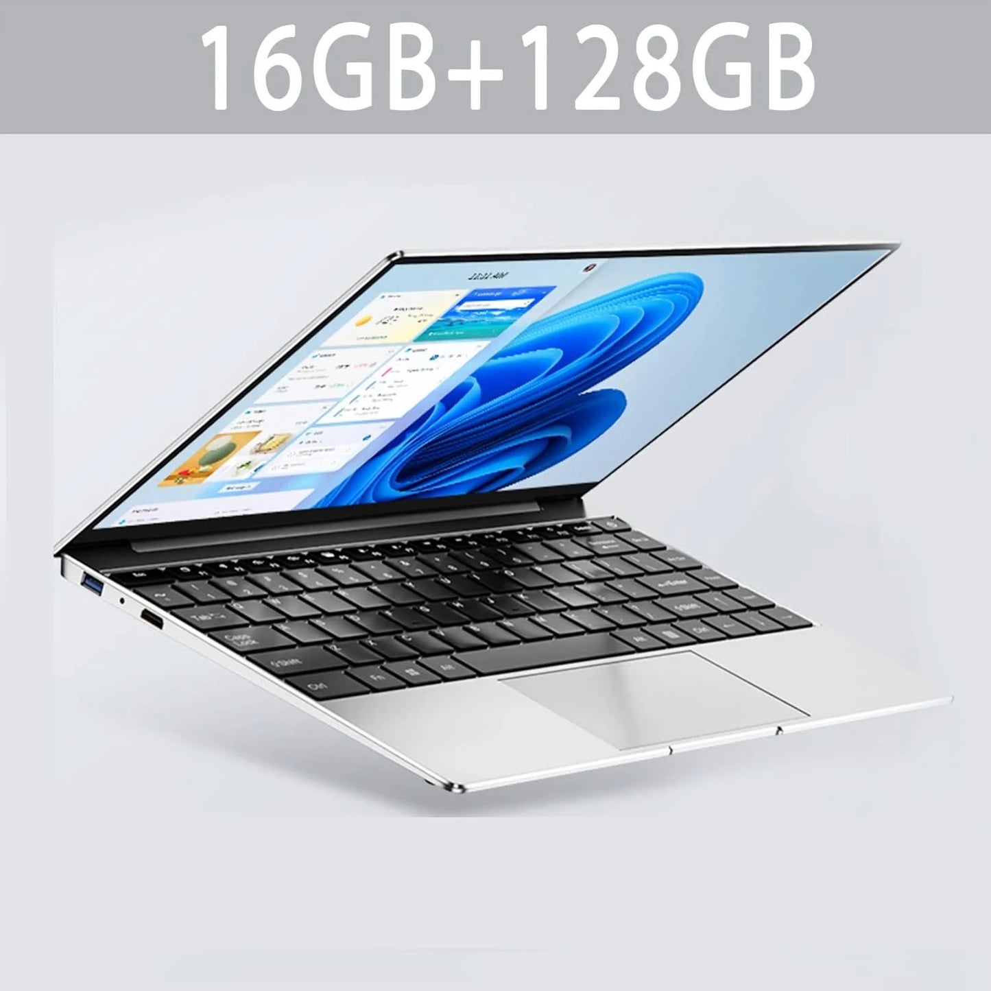14.1"Ultra Slim Laptop Intel N3700 16GB RAM 2TB SSD Notebook Gamer 1920*1080 Display Office Study Computer PC Windows 11 Pro