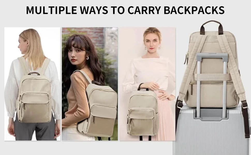 New Simple Large Capacity Backpack Women Travel Business Teacher Backpack Laptop Shoulder Bag Girl School Student Backpack Purse - M & M Global