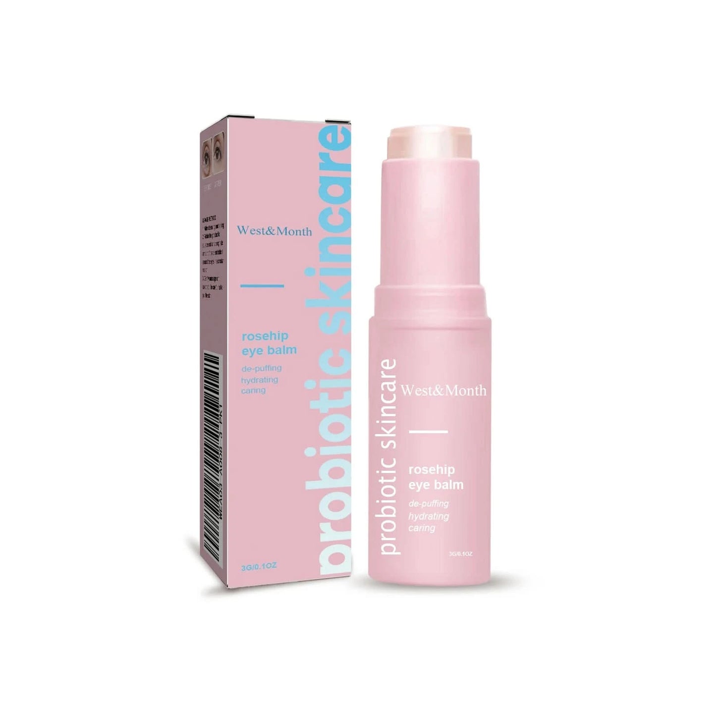 Rosehip Brightening Eye Balm Glowing Repair Under Eye Cream Stick For Instant Wrinkle Eye Bags Dark Circles Puffiness Removal - M & M Global