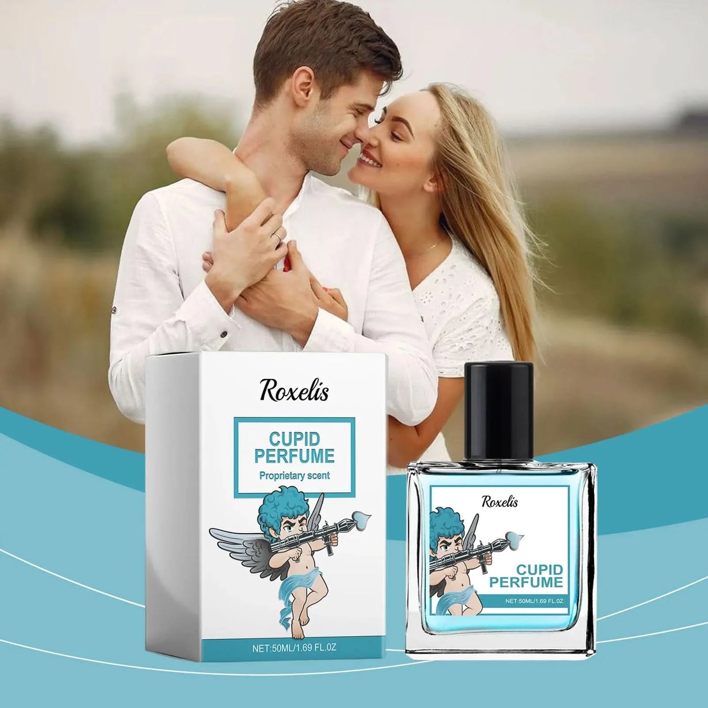 Roxelis 50ml Cologne Cupid Charm Perfume Natural Fragrance Flirting Long Lasting Pheromone Romantic Dating Atmosphere Perfume - M & M Global