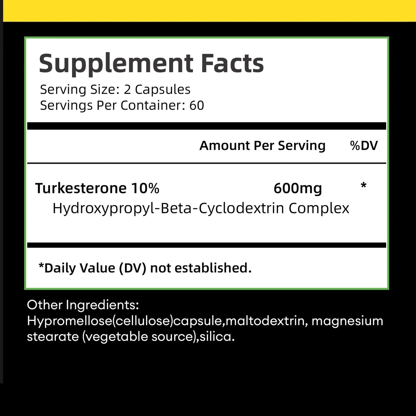Turkesterone Supplement - Improves Male Performance, Endurance, Motivation, Focus & Muscle Mass - 120 Capsules - M & M Global