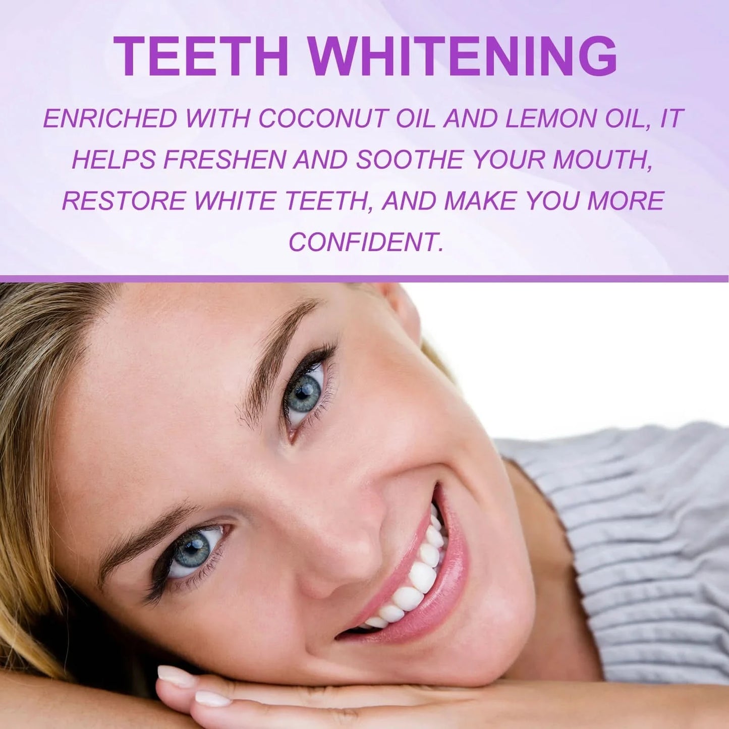 Jaysuing 14pcs Teeth Whitening Strips Purple Oral Fresh Breath Remove Yellow Cleaning Dental Bleaching Tooth Whitener Patches - M & M Global