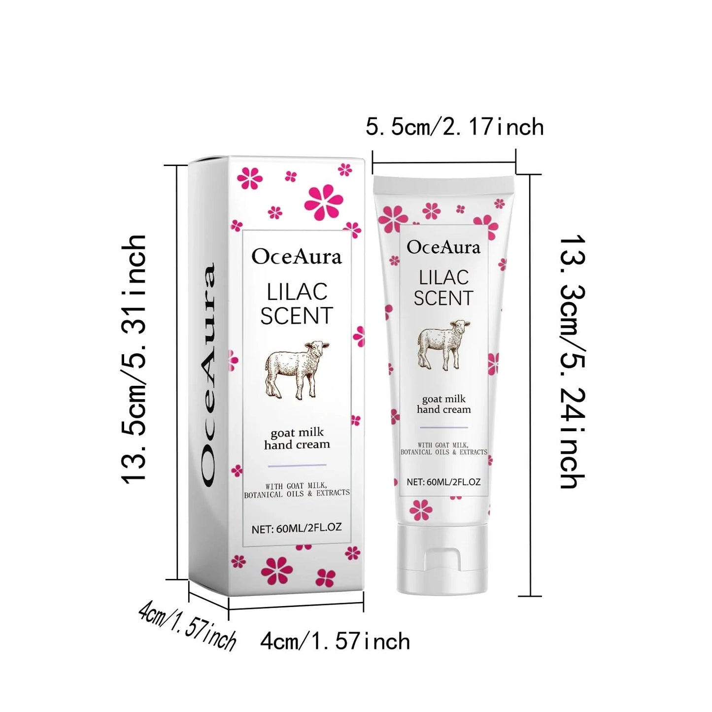 Oceaura Lilac Scent Hand Cream Anti Cracking Improve Rough Skin Prevent Dryness Refreshing Non-sticky Goat Milk Hand Care Cream - M & M Global