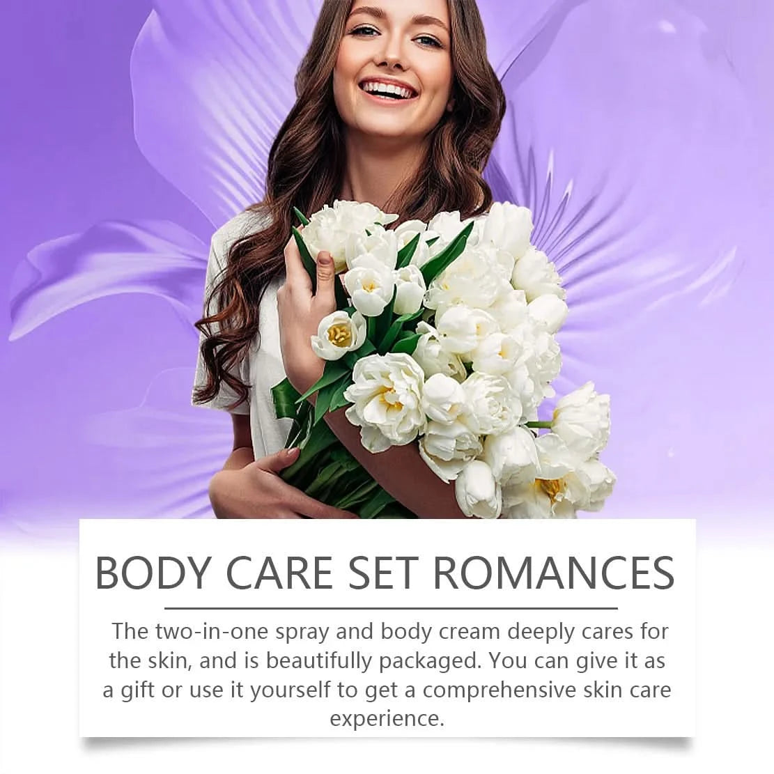 Jaysuing 1set Christmas Long Lasting Fragrance Body Care Set Moisturizing Nourishing Lavender Floral Scent Smoothing Body Set - M & M Global