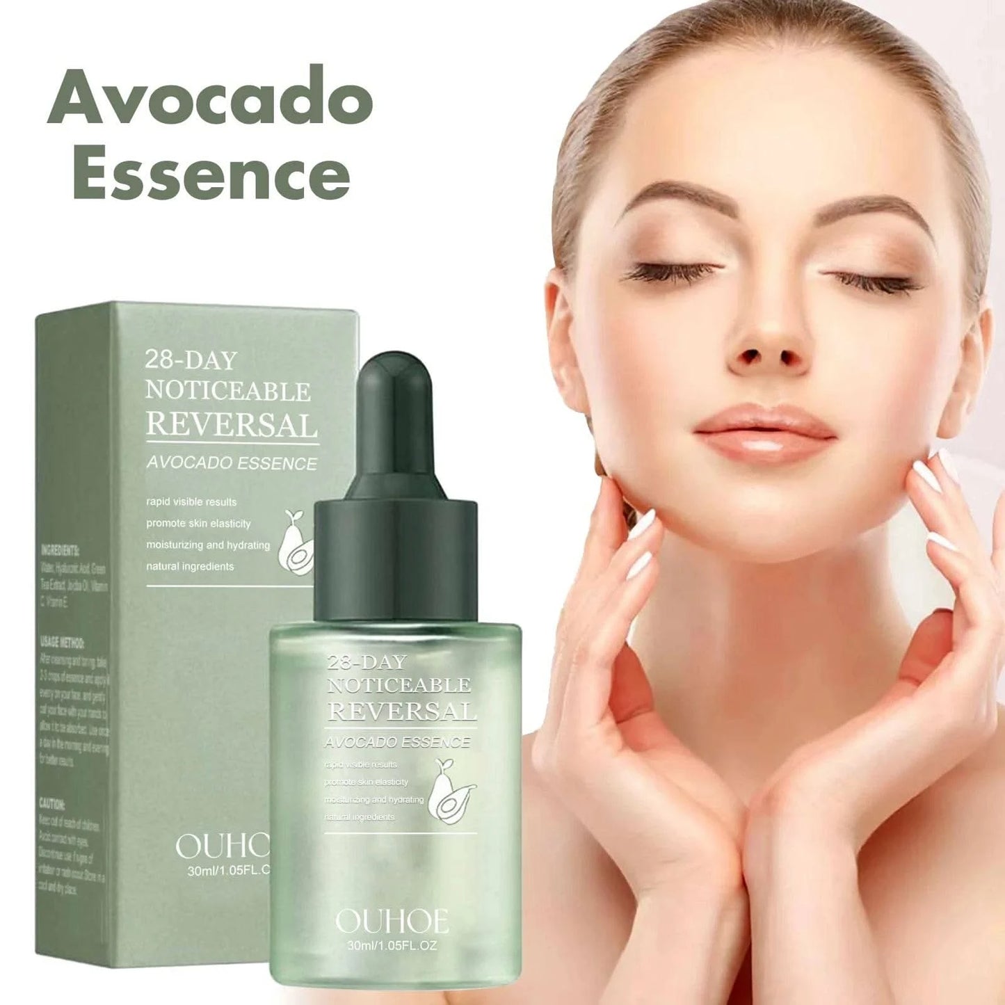 Avocado Essence Softening Moisturizing Hydrating Promote Skin Elasticity Brighten Exfoliate Reduce Clogged Acne Face Care Serum - M & M Global