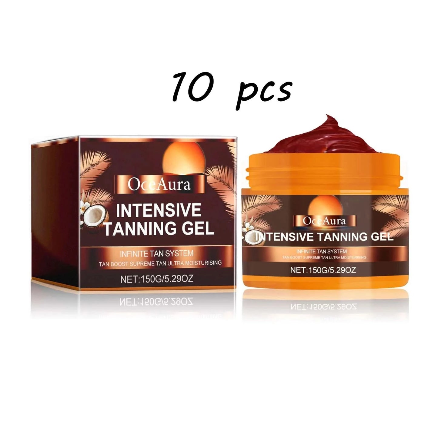 Oceaura 150g Intensive Body Tanning Gel Summer Beach Hydrating Sun Bronzer Sumless Tanning Non-irritating Skin Tanning Lotion - M & M Global