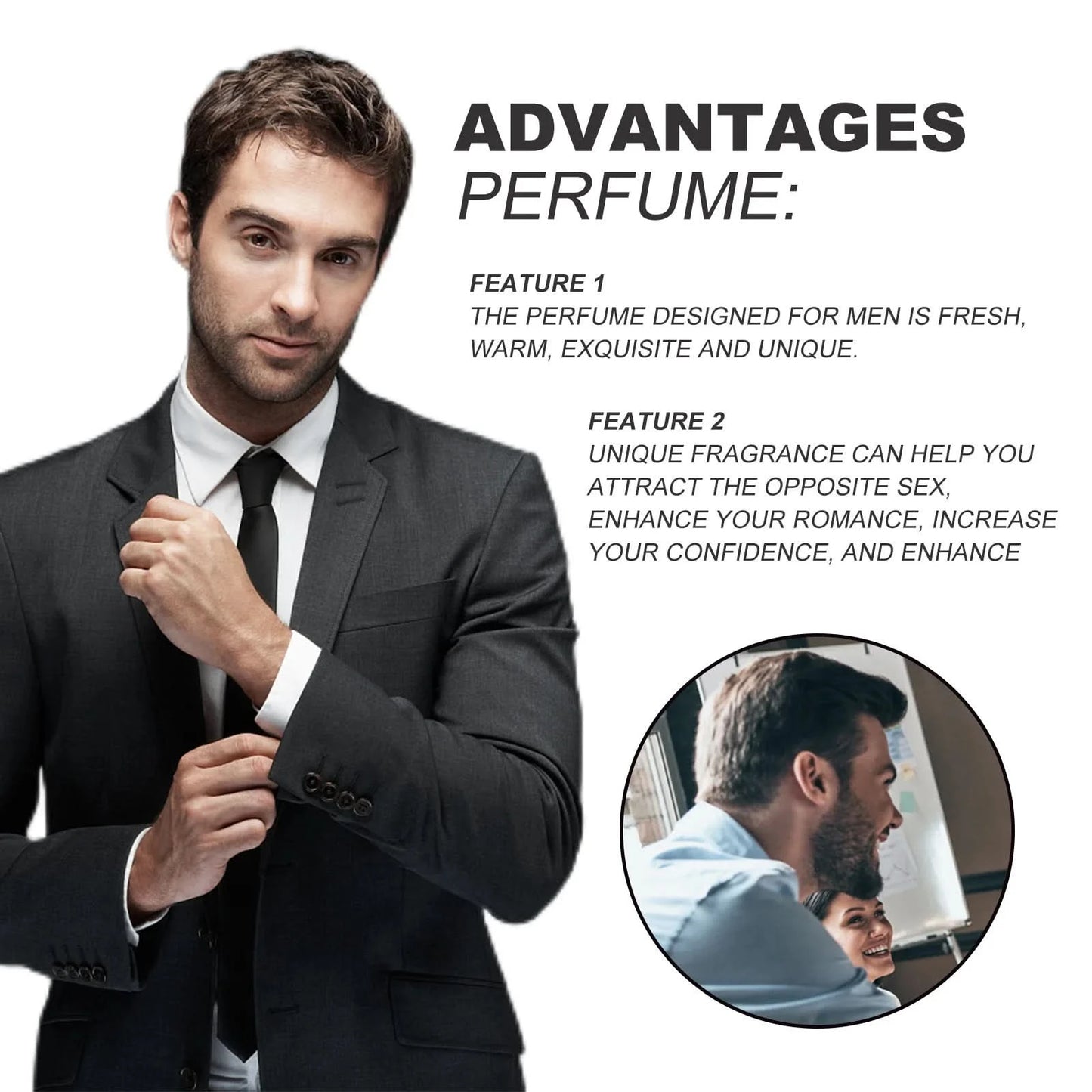 Roxelis 50ml Lasting Charming Perfume Cologne Fragrance Pheromone Fresh Release Charm Eau De Parfum Dating Flirting Perfume Gift - M & M Global