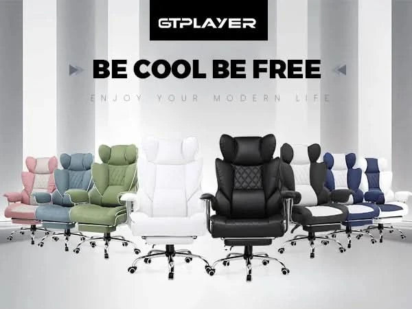 Big and Tall Gaming Chair with Pocket Spring Lumbar Support, Ergonomic Office Chair with Footrest