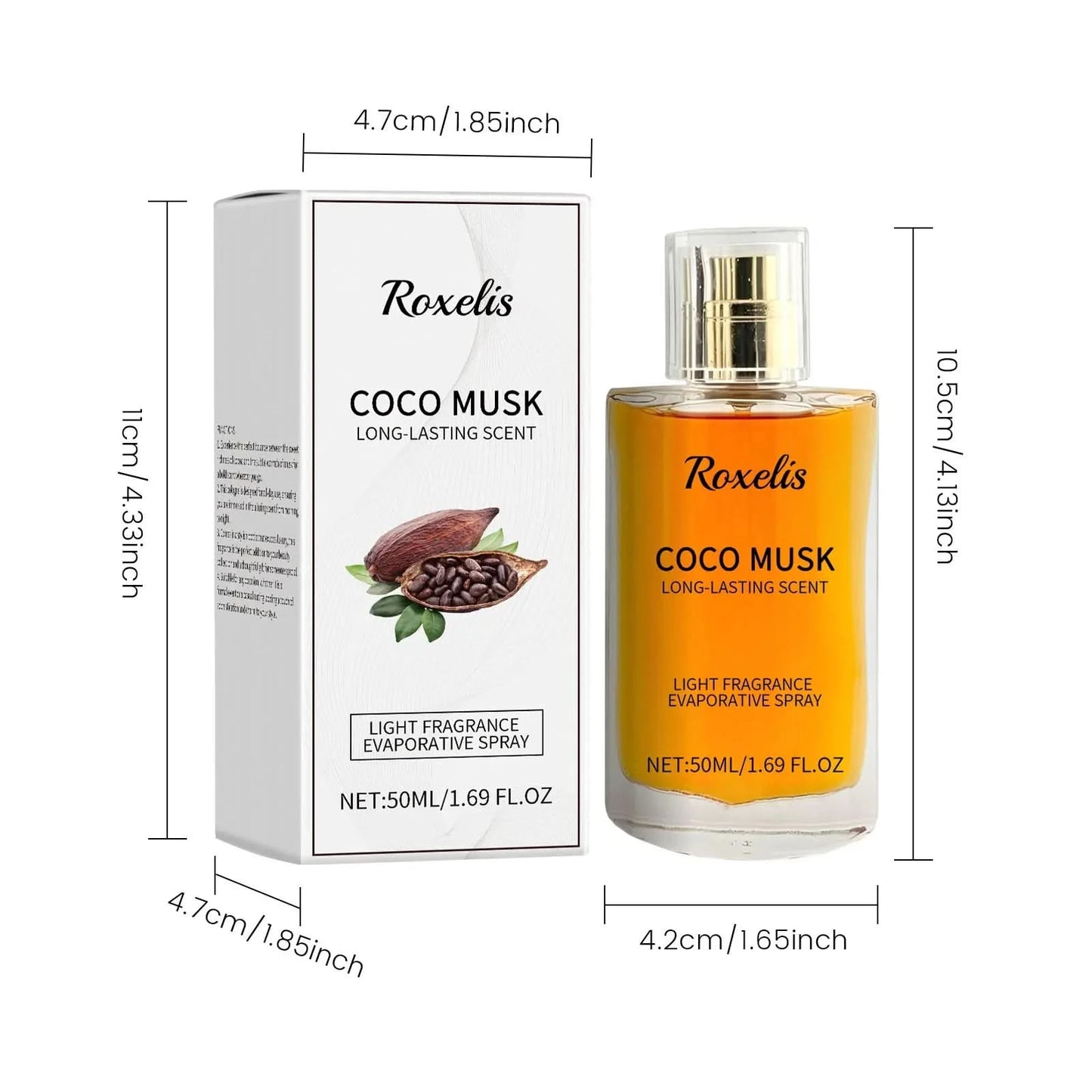Roxelis 50ml Coco Musk Perfume Charming Cologne Lasting Pheromone Fragrance Freshing Dating Atmosphere Flirting Attract Perfume - M & M Global