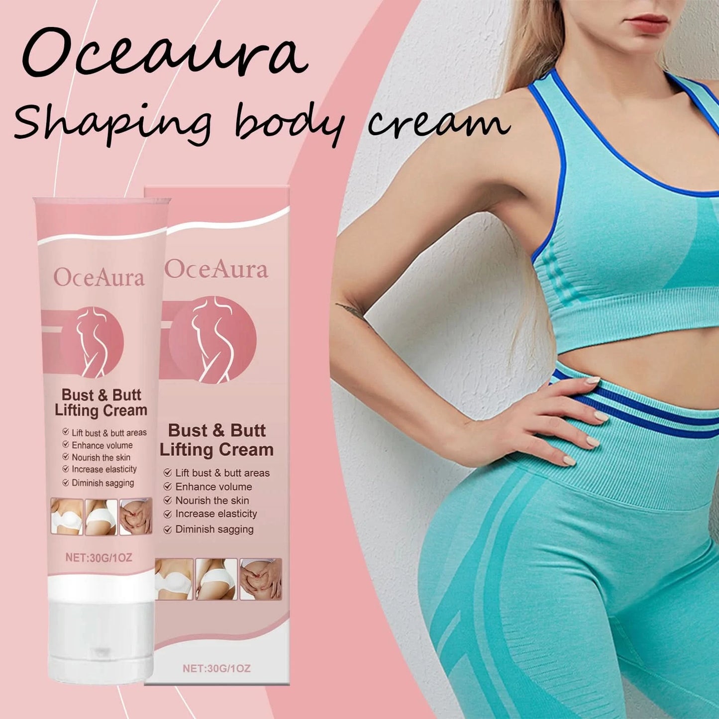 Oceaura Nourishing Body Cream Breast and Butt Care Firming Lifting Smoothing Skin Non-sticky Shaping Body Moisturizing Cream - M & M Global