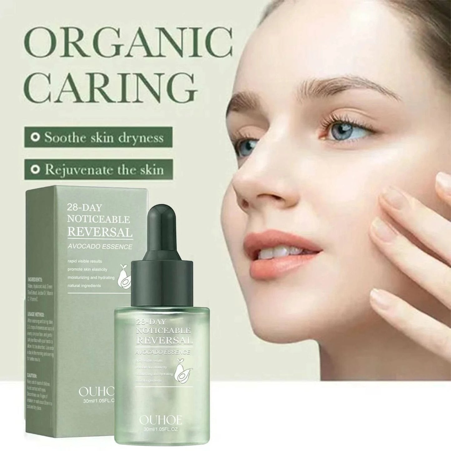 Avocado Essence Softening Moisturizing Hydrating Promote Skin Elasticity Brighten Exfoliate Reduce Clogged Acne Face Care Serum - M & M Global