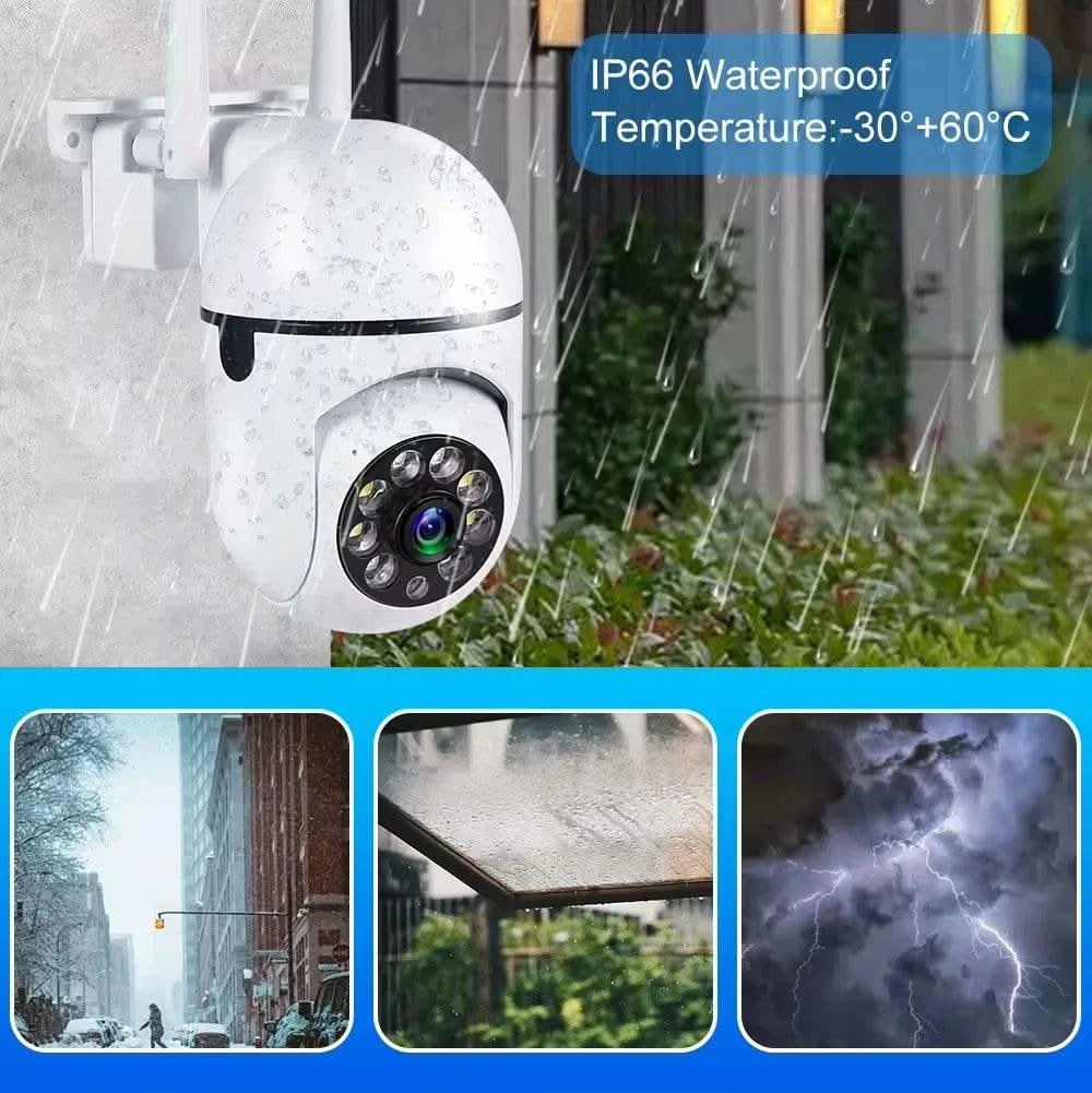 8MP Wifi IP Wireless Security Surveillance PTZ Camera 4X Zoom Cameras Tracking Two-way Audio HD Night Color Cam - M & M Global