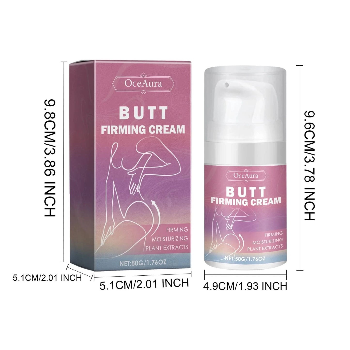 Oceaura Butt Care Cream Beauty Body Shaping Firming Skin Reduce Sagging Lifting Non-greasy Smoothing Butt Enhancement Cream - M & M Global