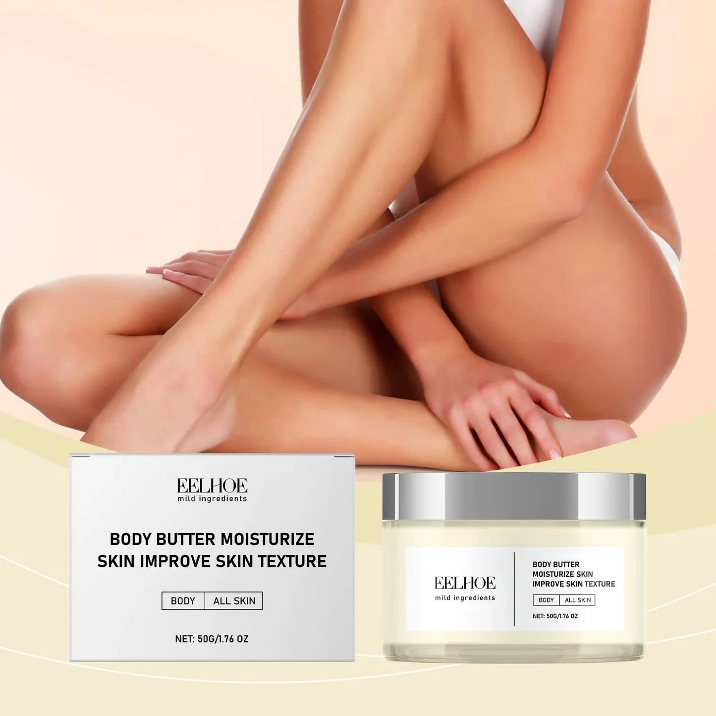 EELHOE Hyaluronic Acid Body Skin Tightening Cream Body Moisturizer Skin Firming Rejuvenation Collagen Brightener Cream for Body - M & M Global