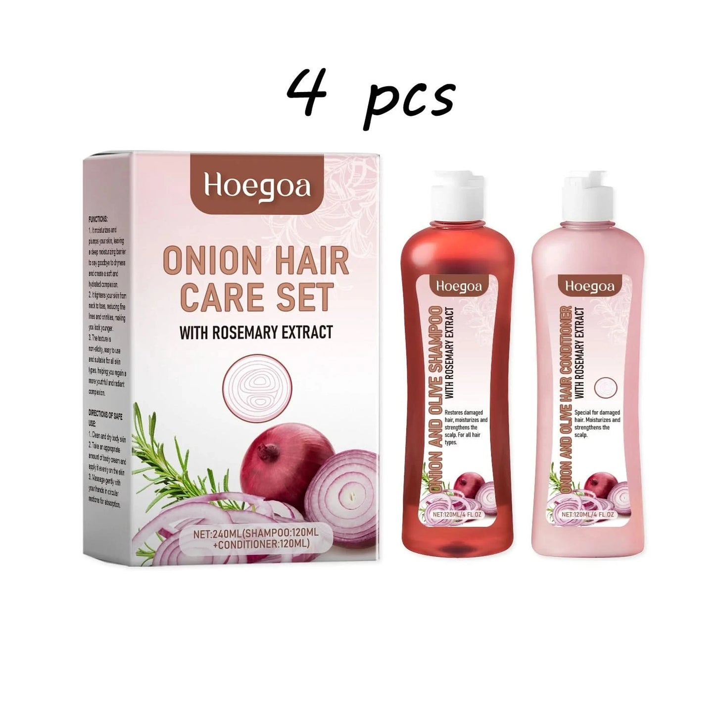 Hoegoa Natural Hair Care Set Nourishing Scalp Strengthening Hair Roots Deep Cleaning Dirt Oil Control Smoothing Hair Wash Set - M & M Global
