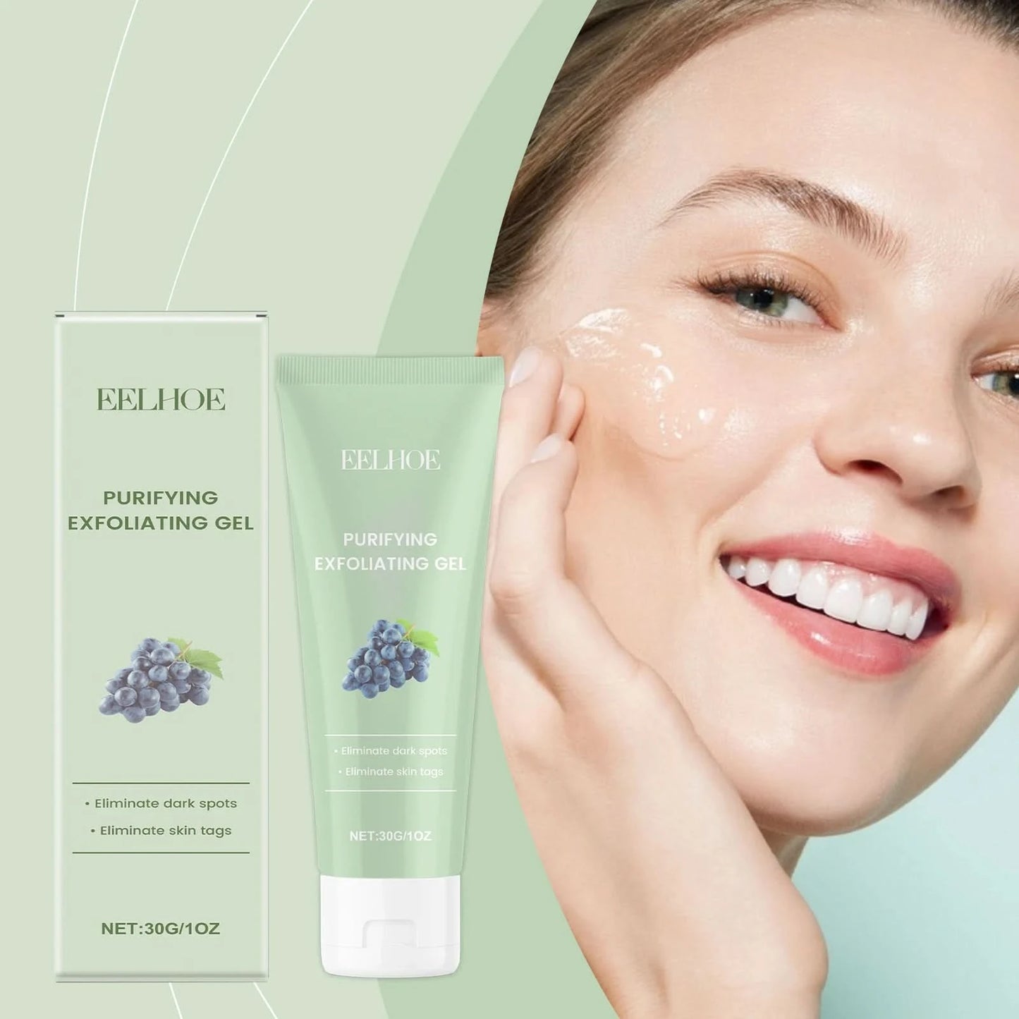 Facial Exfoliating Gel Skin Care Deep Cleaning Face Scrub Skincare Product Hyaluronic Acid Repair Facial Moisturizing Face Gel - M & M Global