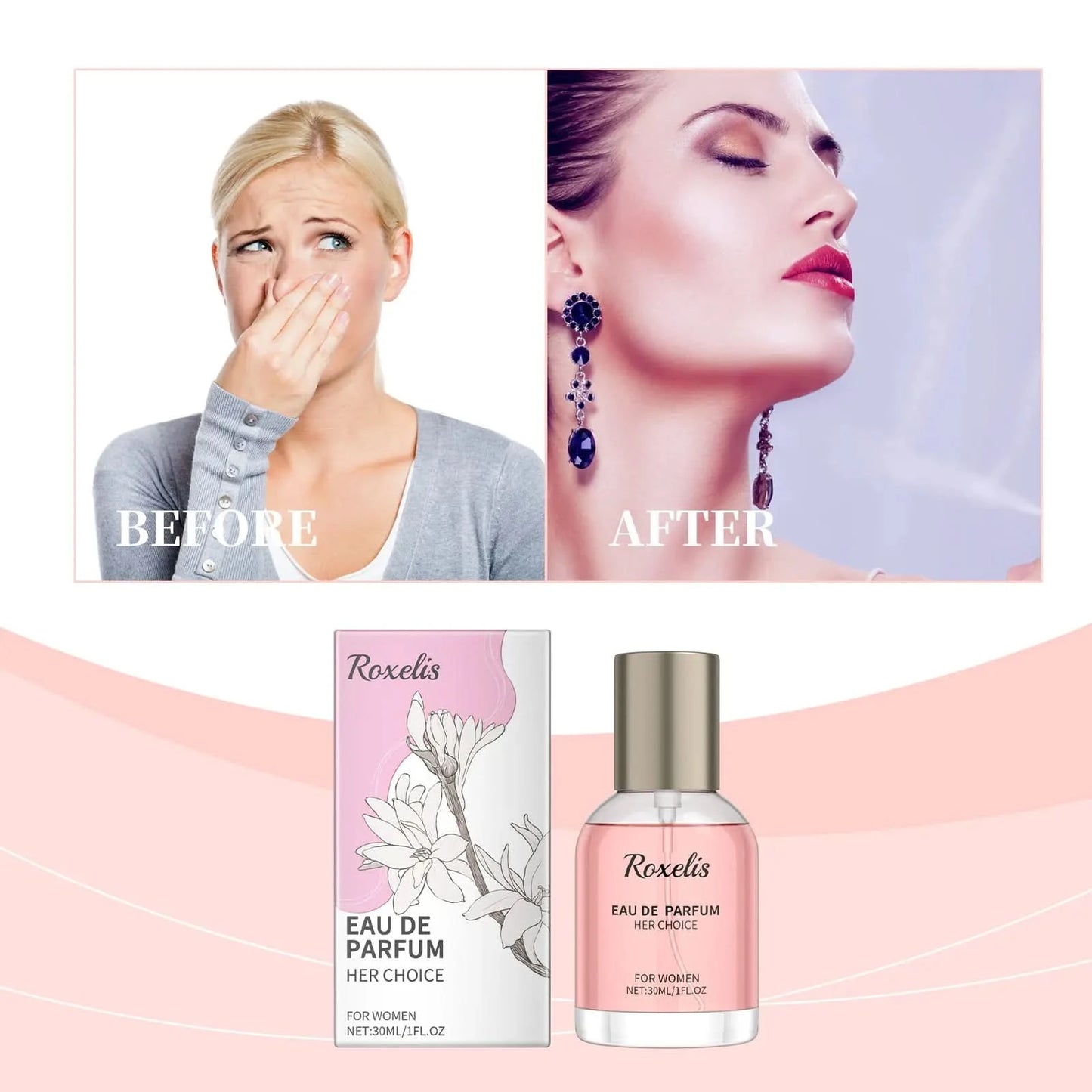 Roxelis 30Ml Evening Jade Elegant Women's Perfume Fragrance Natural Fresh Everyday Portable Fragrance Charming Women's Perfume - M & M Global