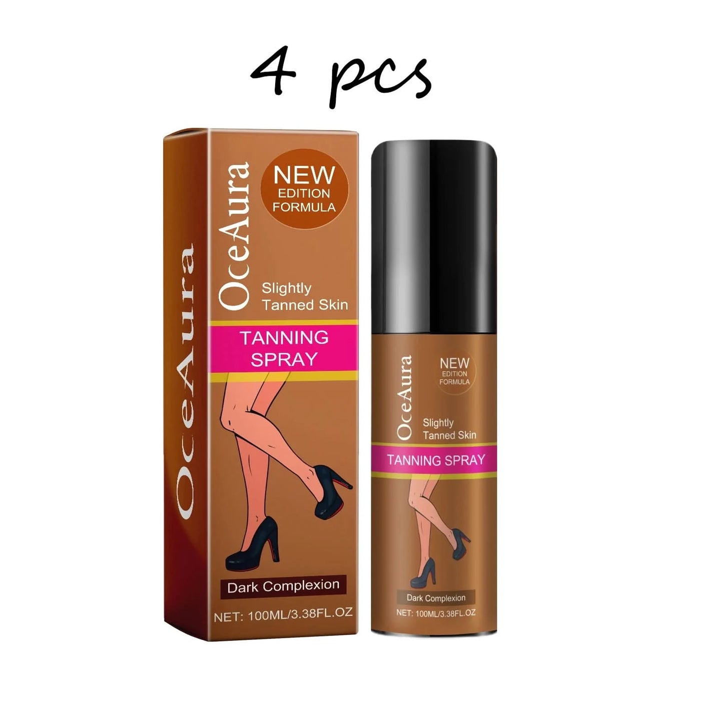 Oceaura Body Tanning Spray Quick Bronzing Brown Skin Sunless Self Solarium Tanning Prevent Sunbrun Moisturizing Tanning Mist - M & M Global