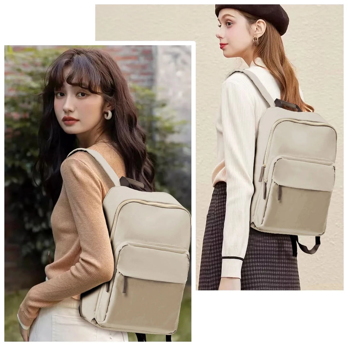 New Simple Large Capacity Backpack Women Travel Business Teacher Backpack Laptop Shoulder Bag Girl School Student Backpack Purse - M & M Global