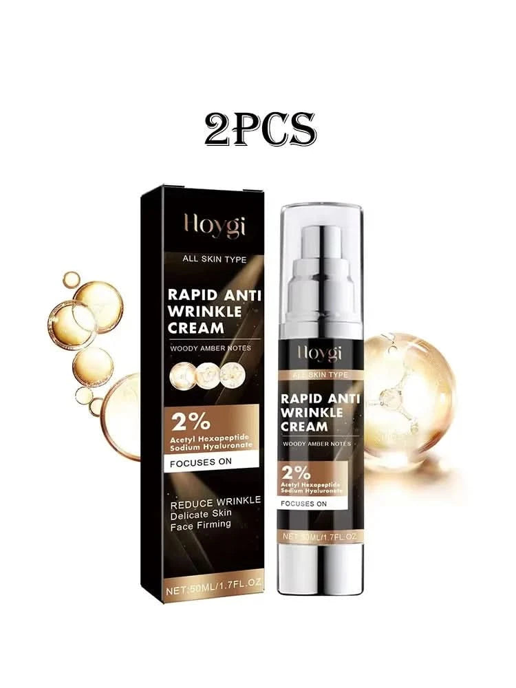 Hoygi 50ml Rapid Anti Wrinkle Cream Instant Remove Wrinkles Fine Line Moisturize Firming Face Hydrating Brightening Facial Cream - M & M Global