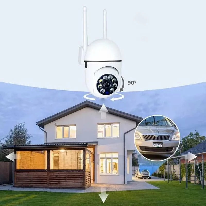 8MP Wifi IP Wireless Security Surveillance PTZ Camera 4X Zoom Cameras Tracking Two-way Audio HD Night Color Cam - M & M Global