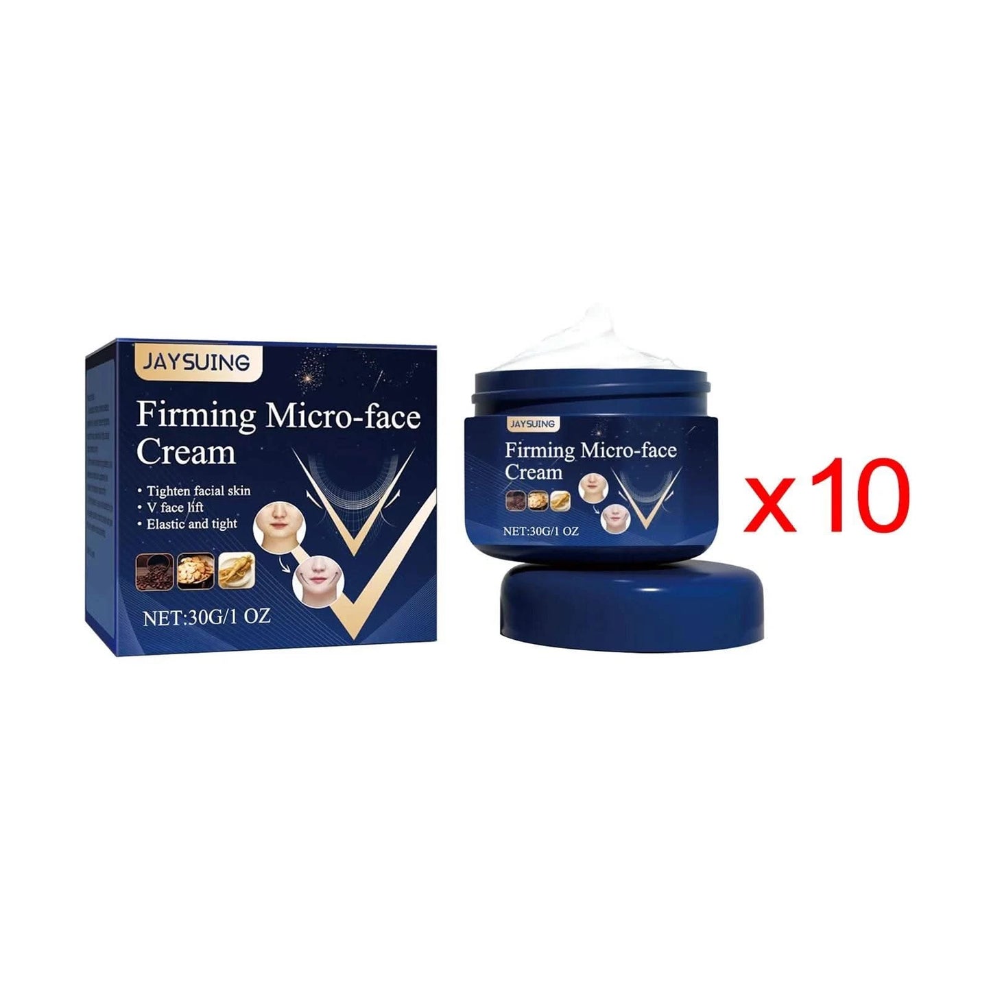 Anti-Wrinkle Micro-face Cream Moisturizer Nourishing Skin Improve Anti-aging Fade Fine Lines V Face Firming Massage Cream - M & M Global