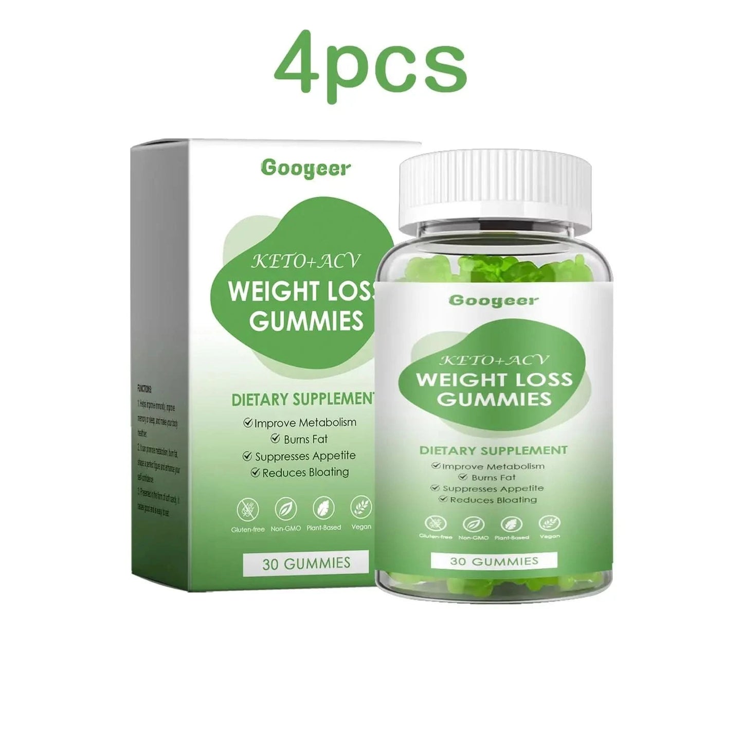 Googeer 30pcs Slimming Body Gummies Fat Burner Energy Support Dietary Supplement Fruit Flavor Anti Cellulite Weight Loss Gummies - M & M Global