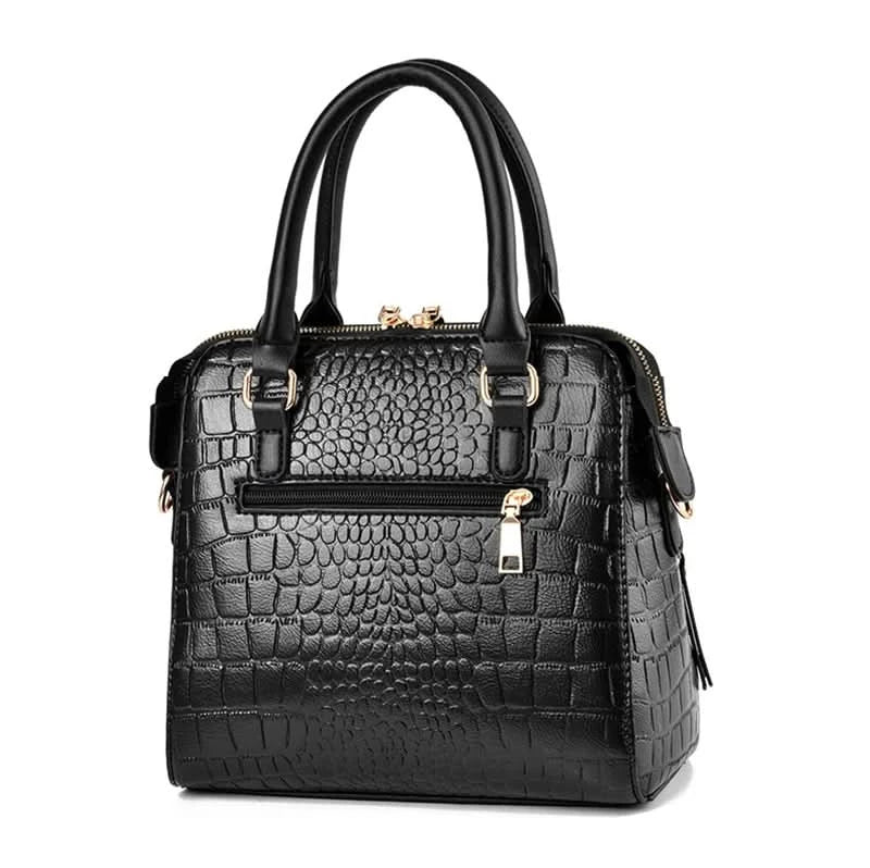 Yogodlns Luxury Crocodile Pattern Handbag Women Winter New PU Leather Tassel Shoulder Bag Brands Design Handle Bag Lady Purse - M & M Global