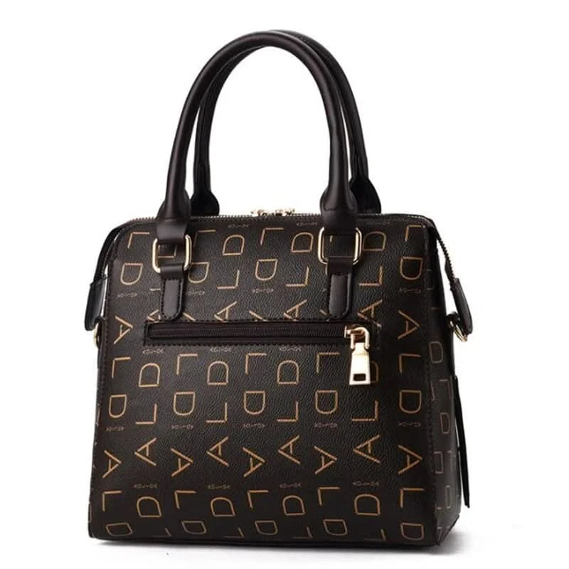 Fashion English Letter Handbag Women PU Leather Tassel Top-handle Bag Luxury Shoulder Bag Large Capacity Lady Tote Design Purse - M & M Global