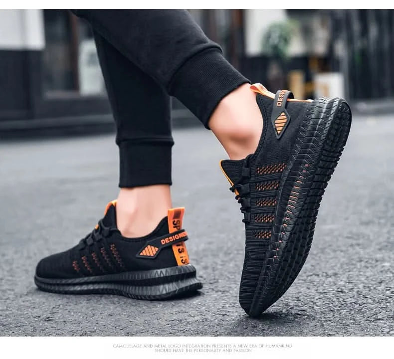 Fashion Men Sneakers Mesh Casual Shoes Lac-up Breathable Lightweight Walking Sneakers Men Shoes Size 39-48 Support Dropshipping - M & M Global