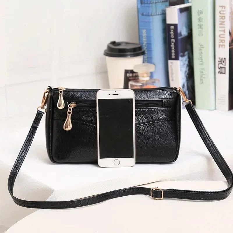 Crossbody Bags for Women PU Leather Messenger Bags Female Multiple Pocket Shoulder Bags Ladies Square Messenger Phone Purse - M & M Global