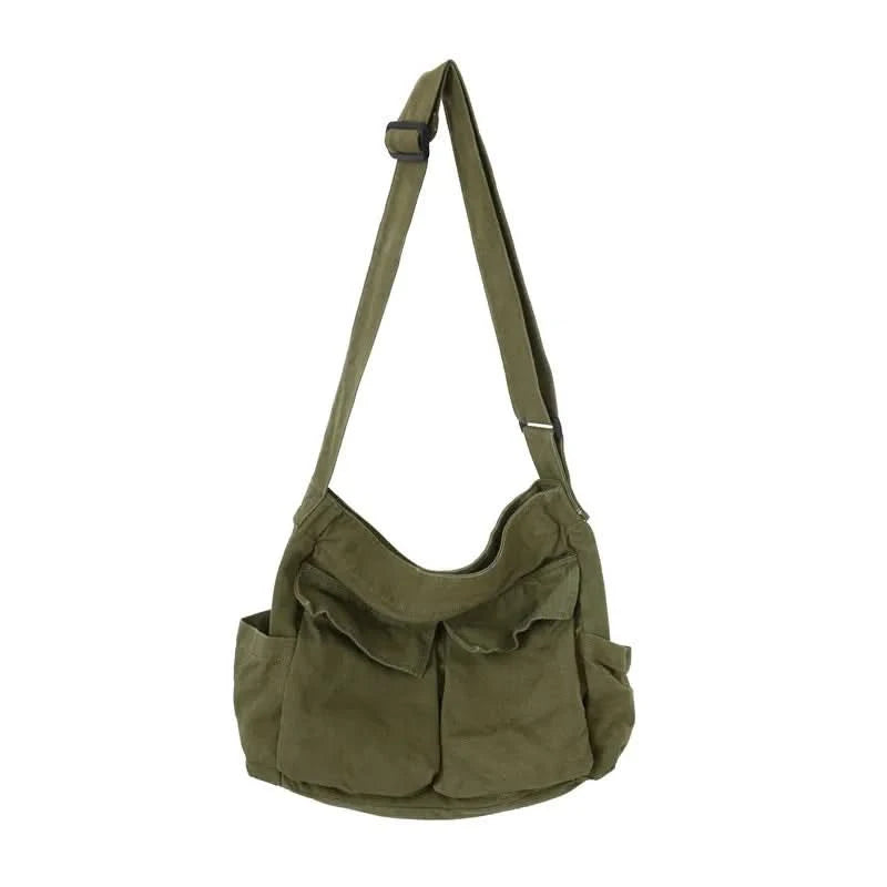 Women Vintage Handbag Canvas Teenager Shoulder Tote Bags Messenger Bags Ladies Casual Handbag Crossbody Purse - M & M Global