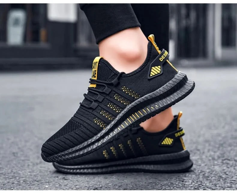 Fashion Men Sneakers Mesh Casual Shoes Lac-up Breathable Lightweight Walking Sneakers Men Shoes Size 39-48 Support Dropshipping - M & M Global