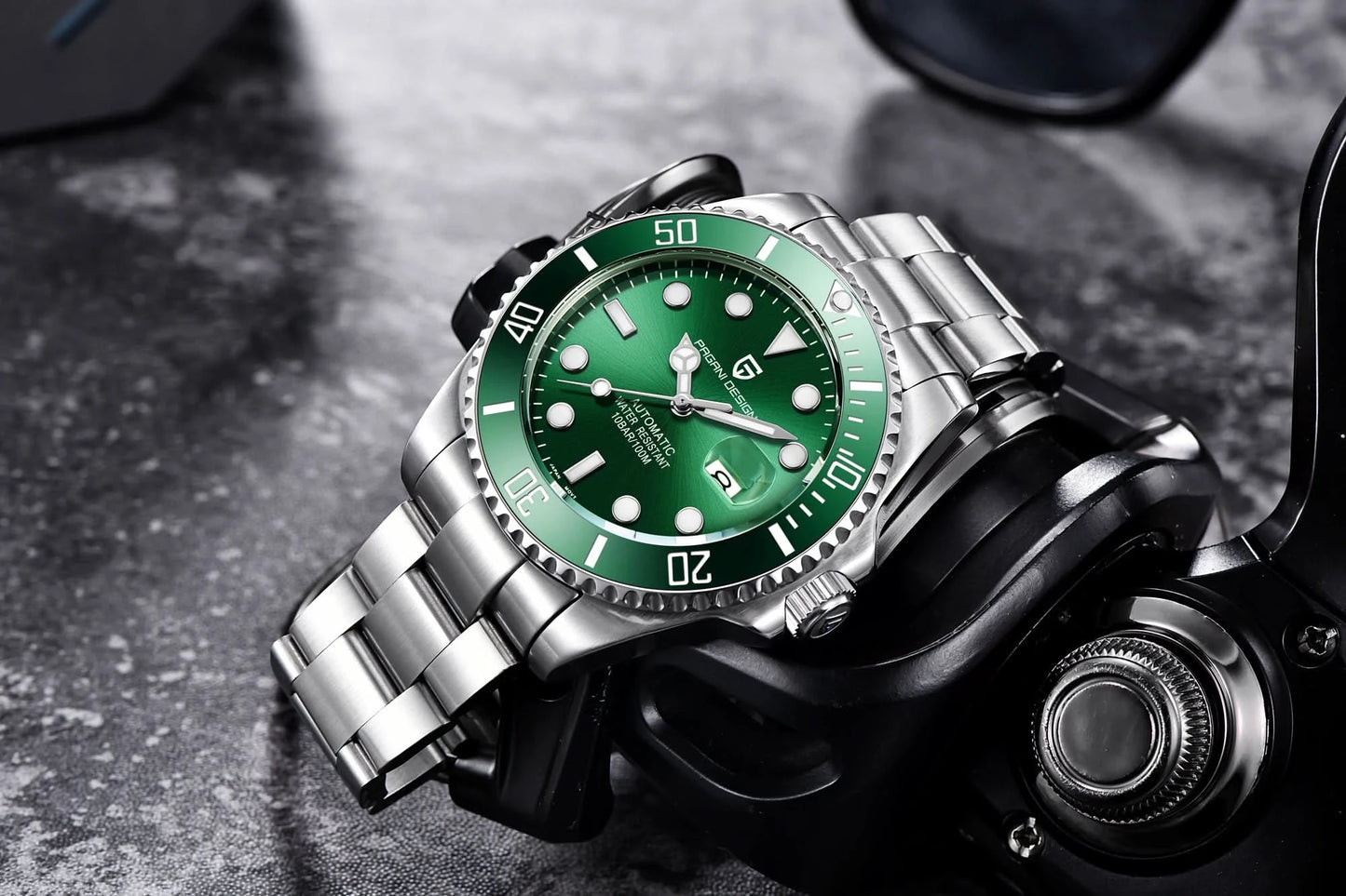 PAGANI DESIGN Luxury Sapphire Glass Men Automatic Watch 100m Waterproof Stainless Steel men mechanical wristwatches montre homme - M & M Global