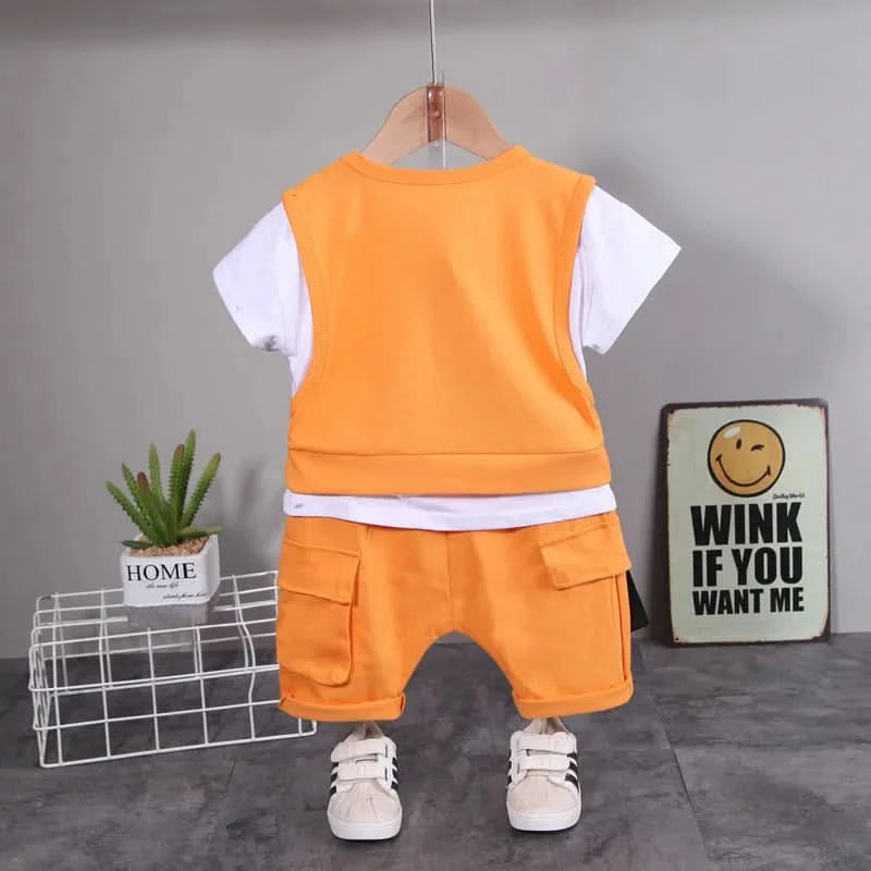 New Summer Baby Girl Clothes Infant Boys Clothing Children Casual T-Shirt Shorts 2Pcs/Set Toddler Sports Costume Kids Tracksuits - M & M Global