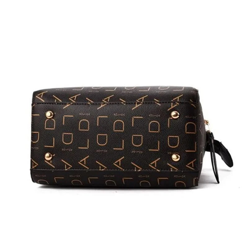 Fashion English Letter Handbag Women PU Leather Tassel Top-handle Bag Luxury Shoulder Bag Large Capacity Lady Tote Design Purse - M & M Global