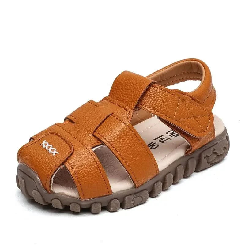Leather Sandals Boys 2020 100% Soft Leather In Summer The New Boys And Girls Children Beach Shoes Kids Sport Sandals Princess S - M & M Global