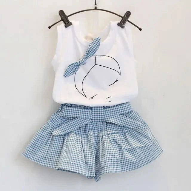 Summer Baby Girls Clothes Toddler Clothing Vest+Shorts 2PCS set Children Girls Costume 0-7Year Infant Outfits kidswear BC1152 - M & M Global