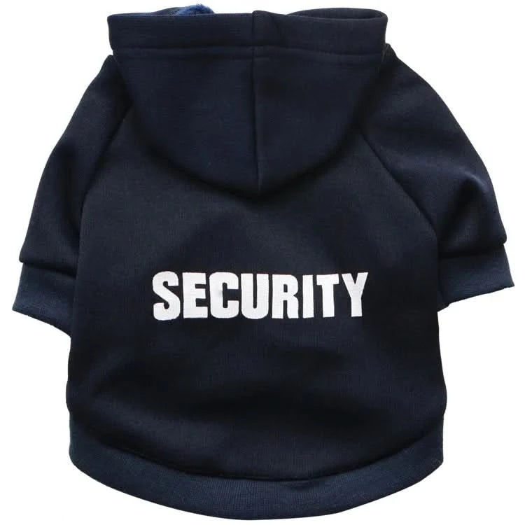 Security Dog Clothes Classic Pet Dog Hoodies Clothes For Small Dog Autumn Coat Jacket for Yorkie Chihuahua Puppy Clothing - M & M Global