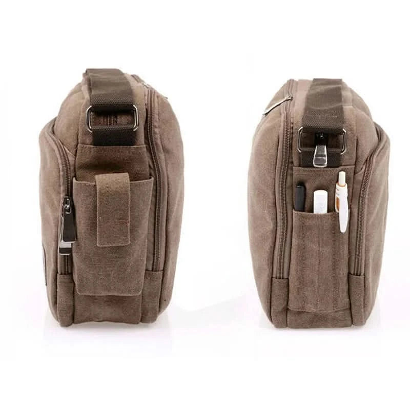 High Quality Multifunction Canvas Bag travel bag men messenger bag brand men's crossbody bag luxury vintage style briefcase w304 - M & M Global