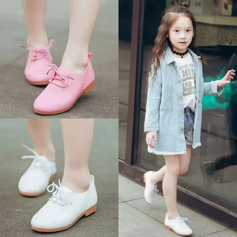 JGSHOWKITO Kids Shoes Boys Shoes Children's Casual Sneakers Girls Flats Candy Color Soft Lace-up Classical Comfortable Hot New - M & M Global